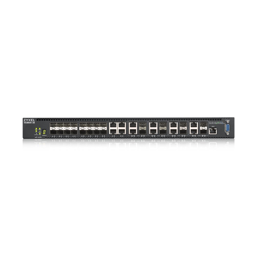 Zyxel XS3800-28 Managed L2+ 10G Ethernet (100/1000/10000) Black
