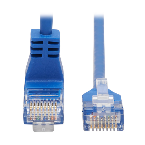Tripp Lite N204-S10-BL-UP Up-Angle Cat6 Gigabit Molded Slim UTP Ethernet Cable (RJ45 Right-Angle Up M to RJ45 M), Blue, 10 ft. (3.05 m)