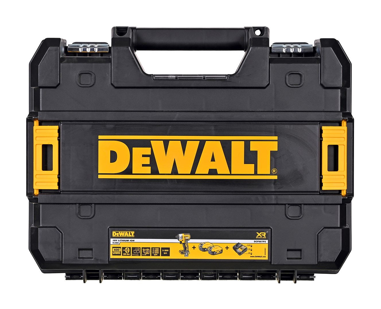 DeWALT DCF887P2-QW power wrench Black Yellow 1/4 3250 RPM 205 Nm 18 V