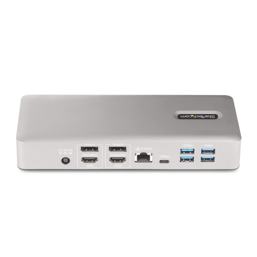 StarTech.com Universal USB4 & Thunderbolt 4 Docking Station, Quad Display on Windows, Dual Display on MacBook, HDMI DP Dock with 98W Laptop Charging