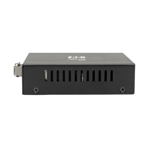 Tripp Lite N785-INT-PLCMM1 Gigabit Multimode Fiber to Ethernet Media Converter, PoE+ - International Power Cables, 10/100/1000 LC, 850 nm, 550 m (1,804 ft.)