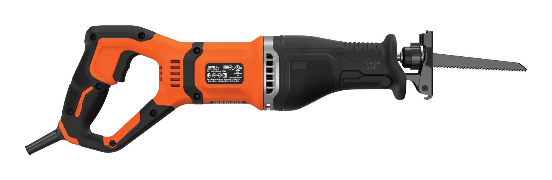 Black & Decker BES301-QS reciprocating saw 2800 spm 750 W Black  Orange