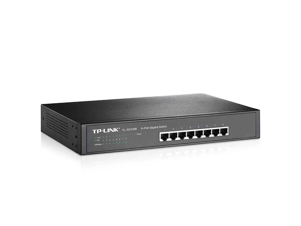 TP-Link TL-SG1008 network switch Unmanaged Gigabit Ethernet (10/100/1000) Black