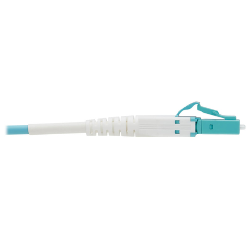 Tripp Lite N821-15M-AQ-AR 100G Duplex Multimode 50/125 OM4 Armored Fiber Optic Cable (LC/LC Duplex M/M), LSZH, Aqua, 15 m (49.2 ft.)