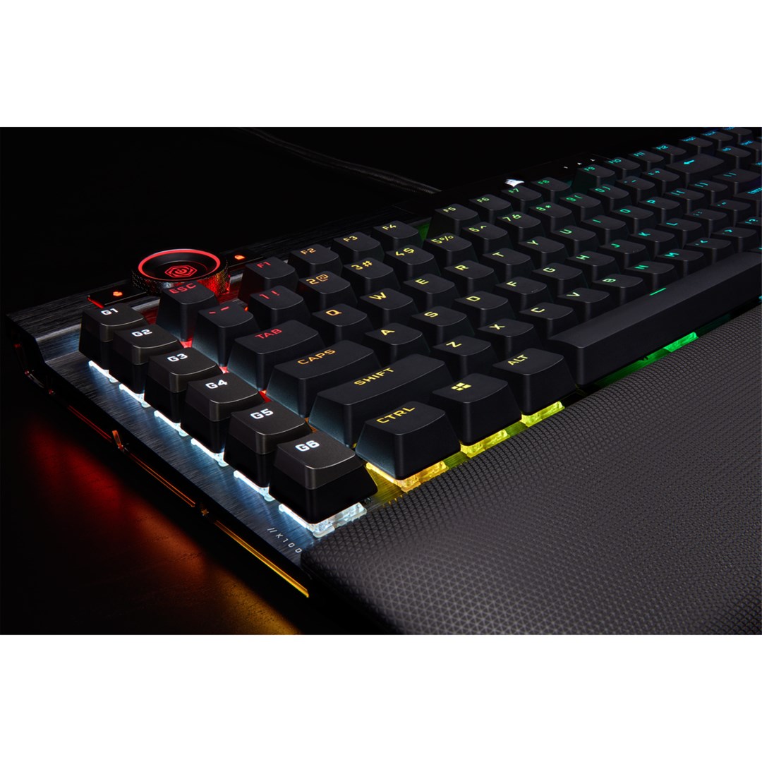 Corsair K100 RGB Optical-Mechanical Gaming keyboard USB QWERTZ German Black