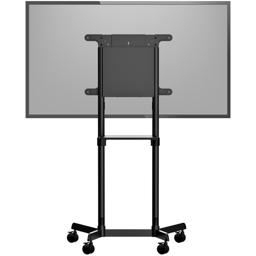 StarTech.com Mobile TV Cart - Portable Rolling TV Stand for 37-70" VESA Display (154lb/70kg) - TV Stand w/Shelf & Storage Compartment - Rotate/Tilt Display - Universal TV Mount on Wheels
