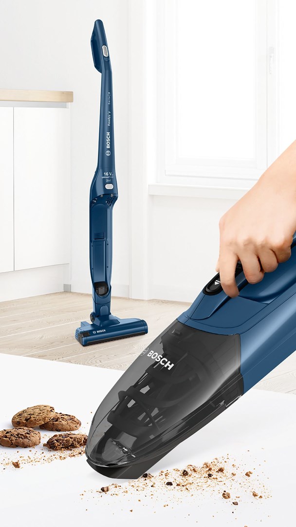 Bosch Serie 2 BBHF216 stick vacuum/electric broom 2-in-1 stick vacuum Battery Dry Bagless Blue