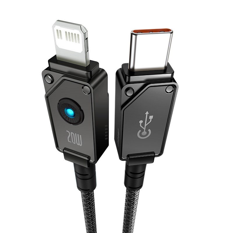 Baseus Unbreakable USB C to iP cable 2 m 20 W Black