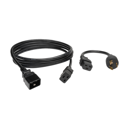 Tripp Lite PDUMH20HVNET 3.7kW Single-Phase 208/230V Switched PDU - LX Platform, 8 C13 Outlets, C20 Input with L6-20P Adapter, 2.4m Cord, 1U Rack-mount, TAA