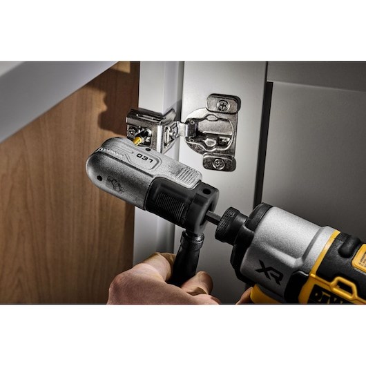 DEWALT HEX angle attachment with LED Audio & Video