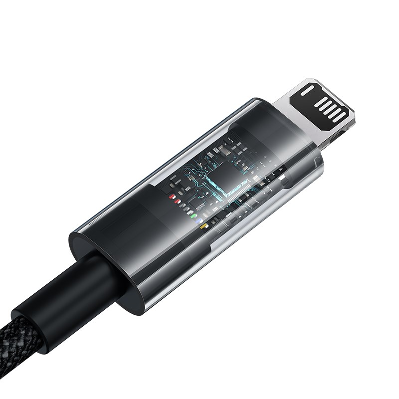Baseus Gem USB to IP 2.4A fast charging cable 2 m Black