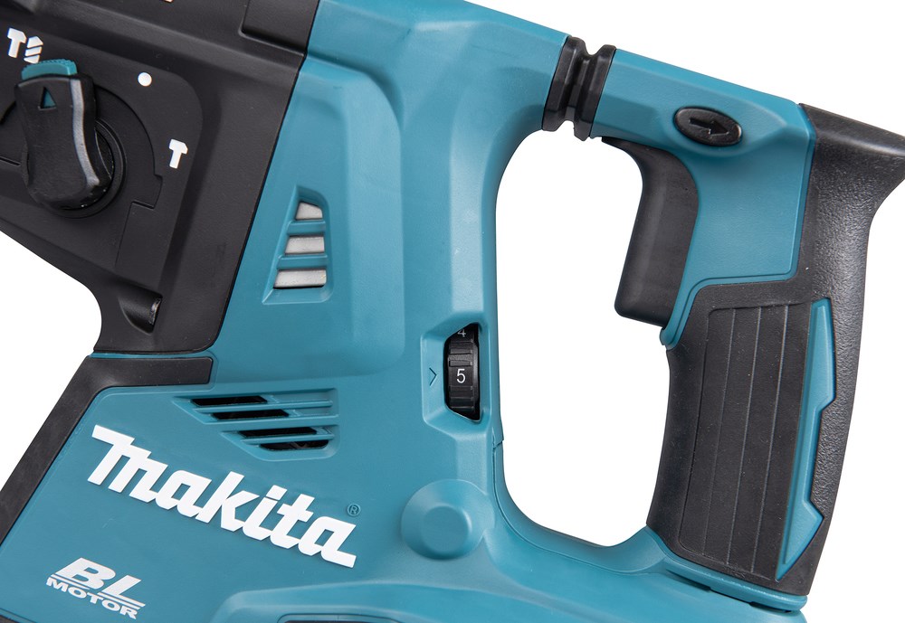 Makita Hammer Drill 2x18V DHR281PT2J 2.9J 2x5.0Ah BL + handle