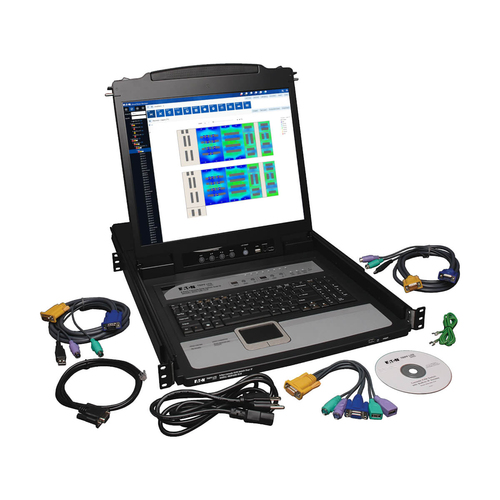 Tripp Lite B020-U08-19-IP NetDirector 8-Port 1U Rack-Mount Console KVM Switch with 19-in. LCD and IP Remote Access