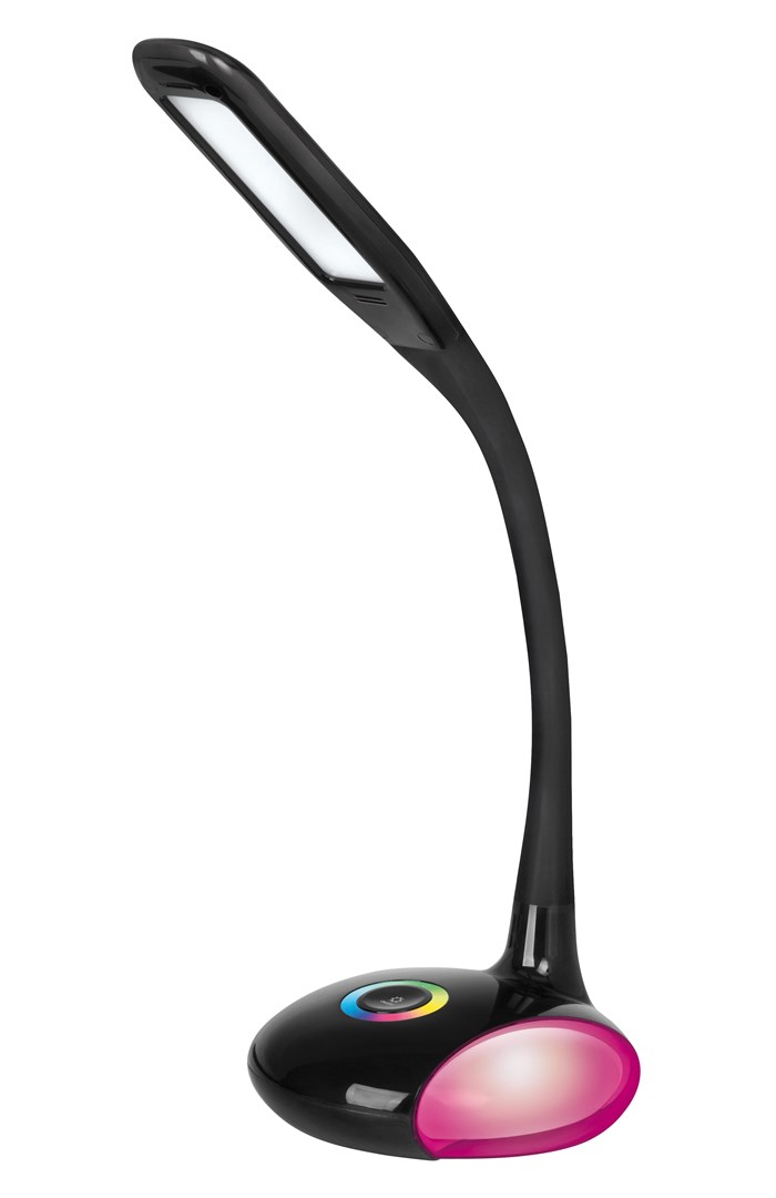 Activejet LED desk lamp VENUS BLACK with RGB base