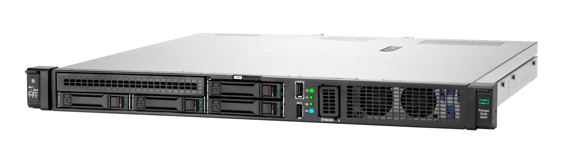 HPE ProLiant DL20 Gen11 E-2436 2.9GHz 6c 1P 32GB-DR 4SFF VROC 2x480GB SATA SSD 800W RPS EU Server