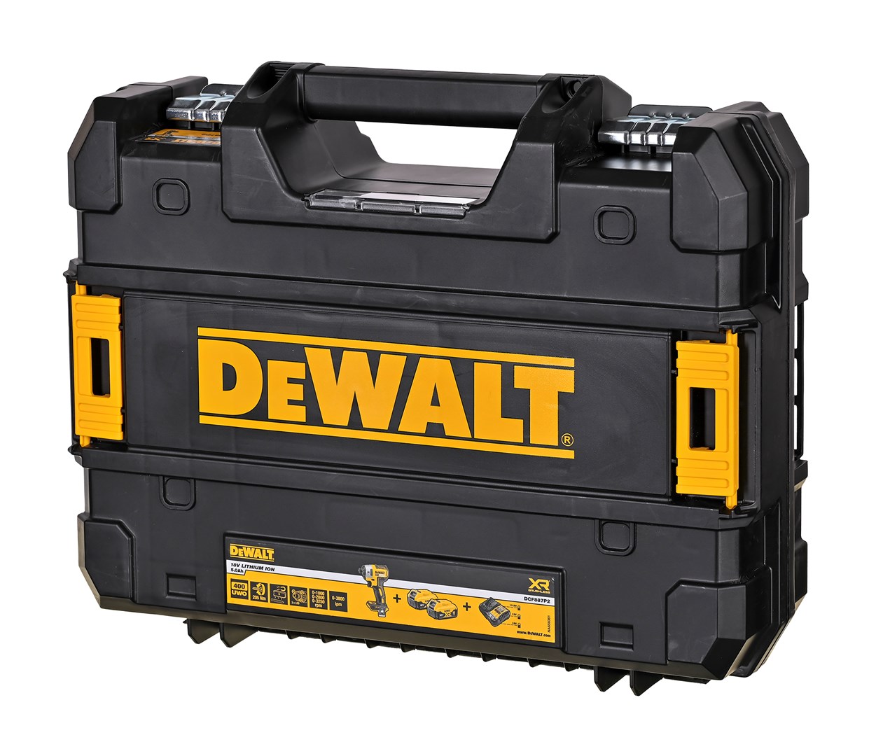 DeWALT DCF887P2-QW power wrench Black Yellow 1/4 3250 RPM 205 Nm 18 V