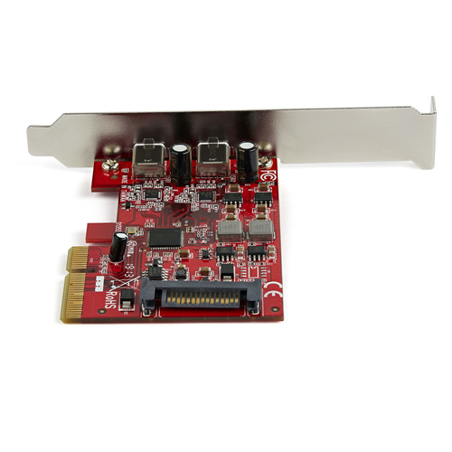 StarTech.com 2-Port USB 3.2 Gen 2 PCIe Card, USB-C 10Gbps SuperSpeed PCI Express 3.0 x4 Controller Card, USB Type-C Adapter Card, Data Only, Windows/macOS/Linux, TAA