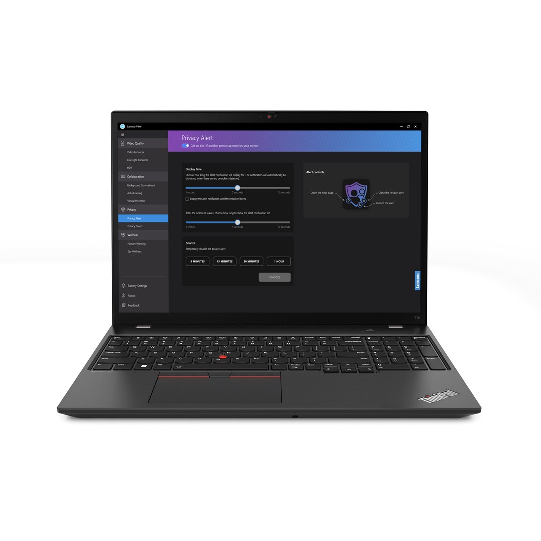 Lenovo ThinkPad T16 Gen 2 (AMD) AMD Ryzen™ 5 PRO 7540U Laptop 40.6 cm (16") WUXGA 16 GB LPDDR5x-SDRAM 512 GB SSD Wi-Fi 6E (802.11ax) Windows 11 Pro English Black