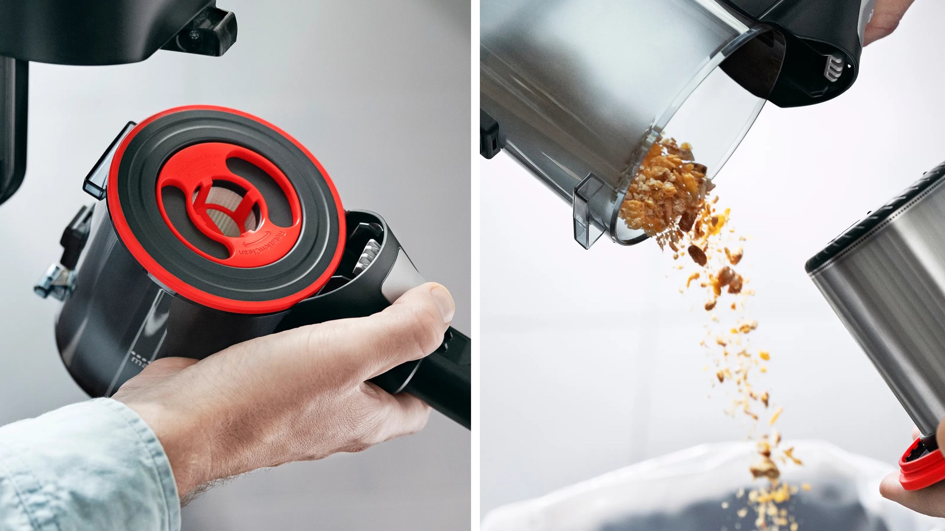 Bosch BCS711PET stick vacuum/electric broom Battery Dry Bagless 0.3 L Black, Red 3 Ah