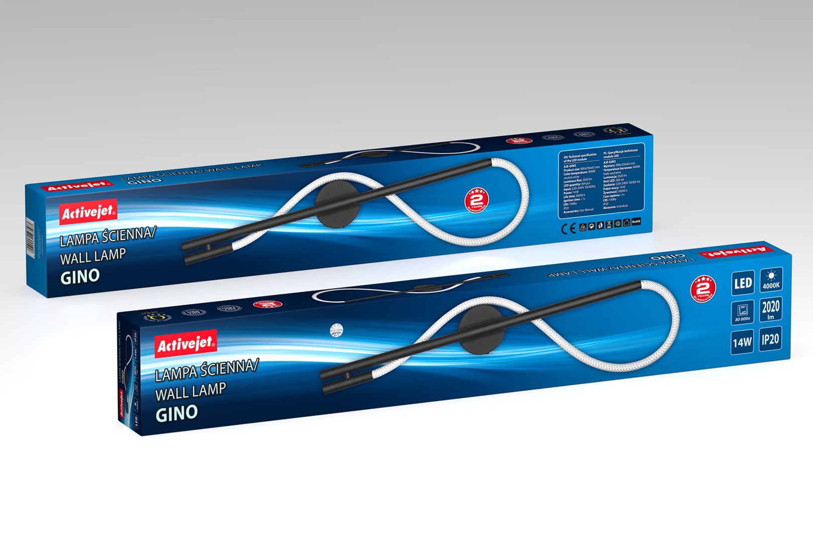 Activejet LED wall lamp AJE-GINO NW