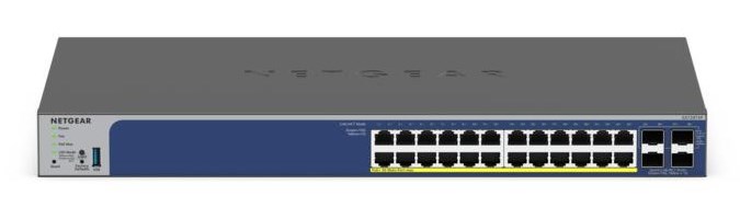 NETGEAR 28-Port PoE Gigabit/10G Stackable Smart Switch (GS728TXP)