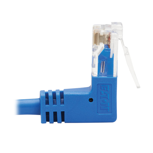 Tripp Lite N204-S03-BL-UD Up/Down-Angle Cat6 Gigabit Molded Slim UTP Ethernet Cable (RJ45 Up-Angle M to RJ45 Down-Angle M), Blue, 3 ft. (0.91 m)