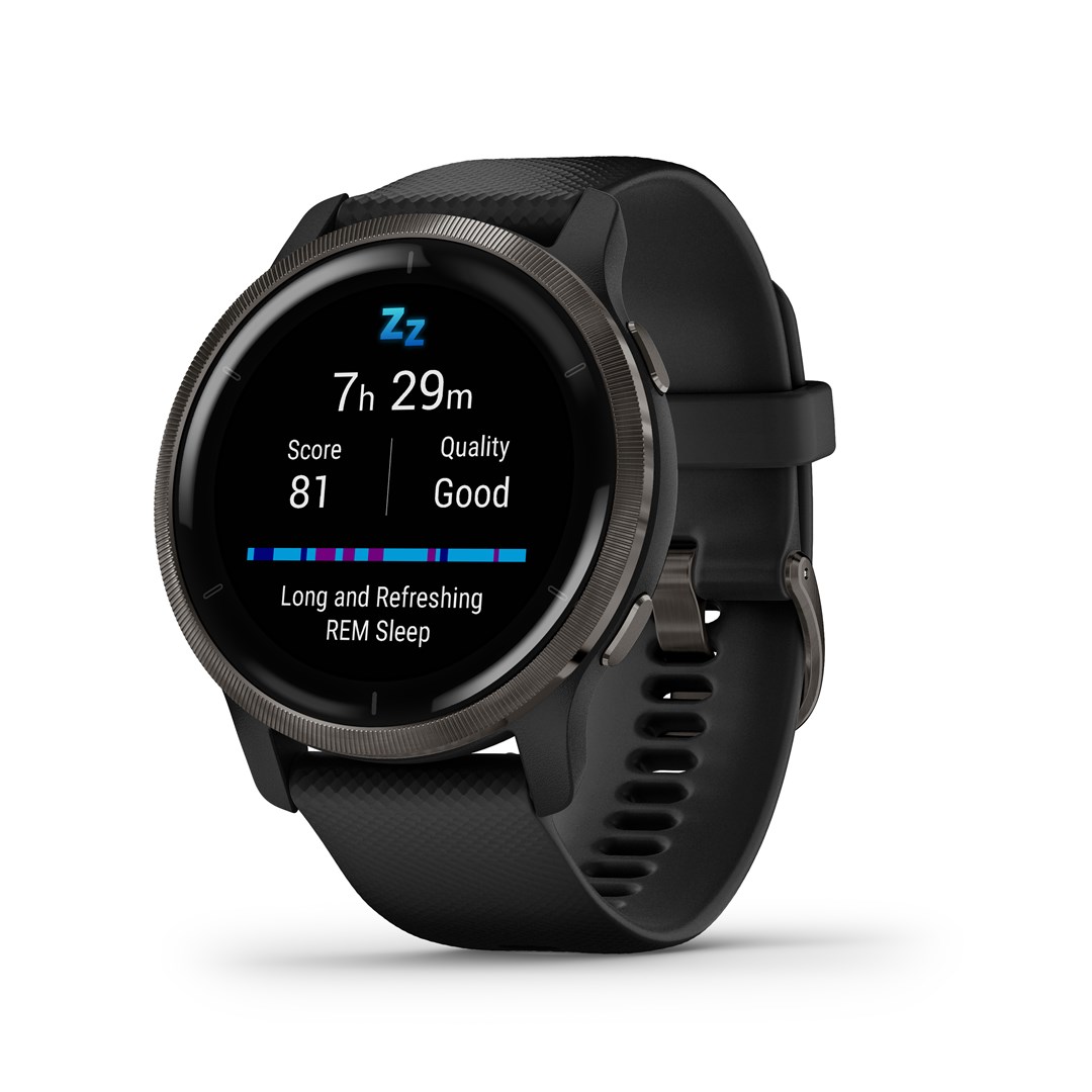 Garmin Venu 2 3.3 cm (1.3") AMOLED 45.4 mm Digital 416 x 416 pixels Touchscreen Wi-Fi GPS (satellite)