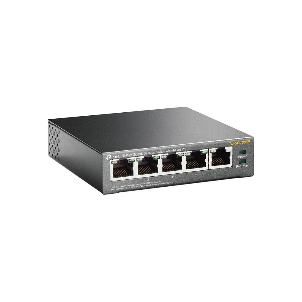 TP-Link TL-SG1005P network switch Unmanaged Gigabit Ethernet (10/100/1000) Power over Ethernet (PoE) Black