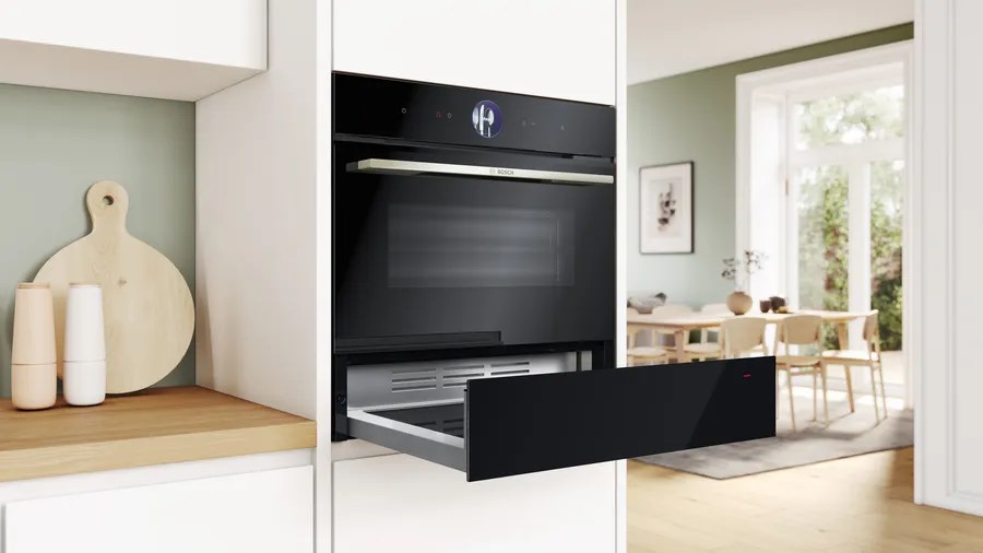 Bosch Serie 8 BIC7101B1 warming drawer 20 L 12 place settings Black