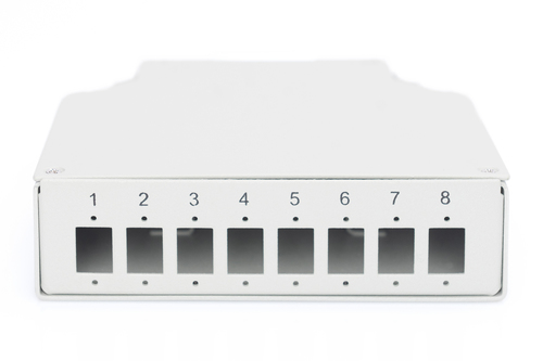Digitus Din Rail Splice Box for 8 LC/DX couplers