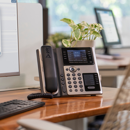 Poly Edge E400 IP Phone and PoE-enabled