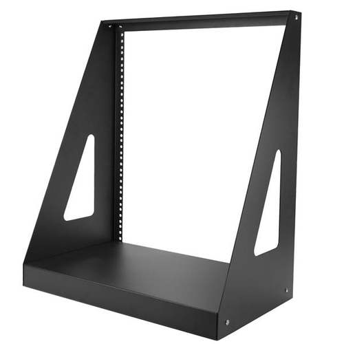 StarTech.com 2-Post 12U Heavy-Duty Desktop Server Rack, Small Open Frame 19in Computer Rack, Compact Network Rack for AV / Studio / Data / IT Equipment, TAA Compliant - Free Standing Two-Post Home/Office Rack