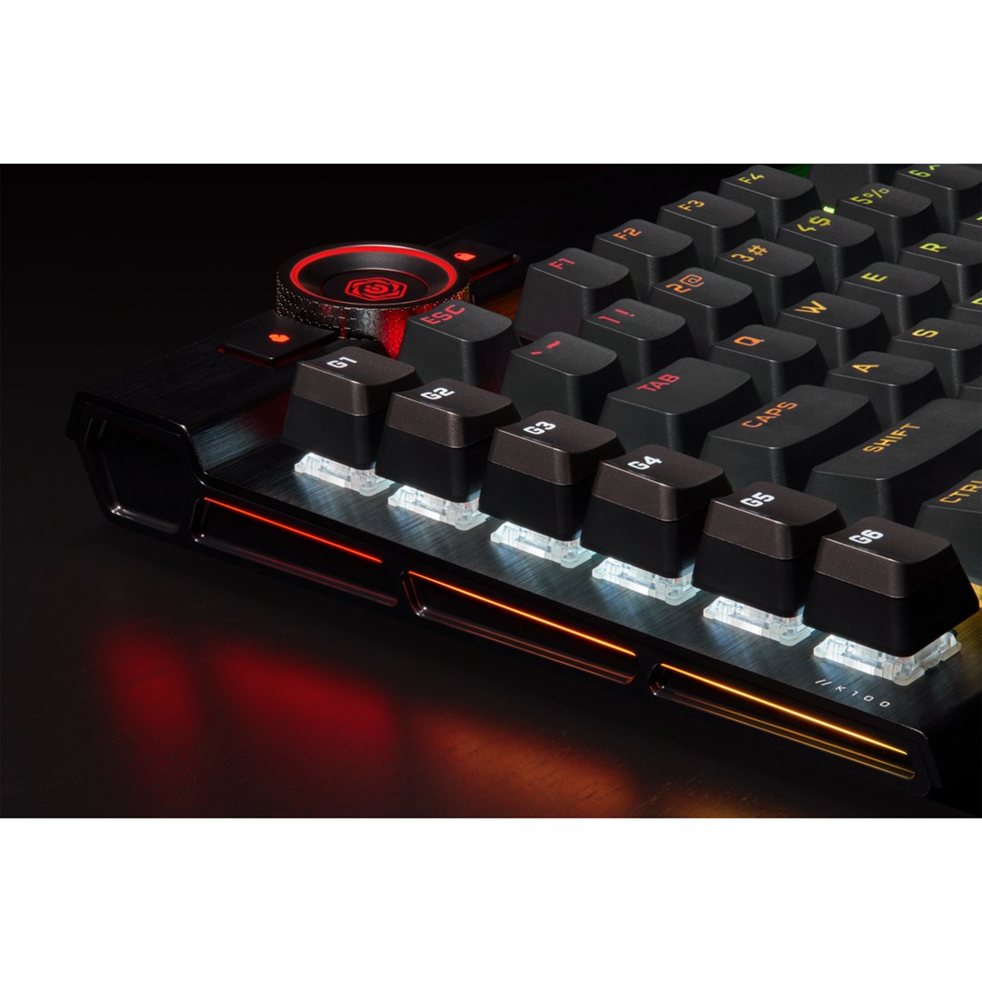 Corsair K100 RGB Optical-Mechanical Gaming keyboard USB QWERTZ German Black
