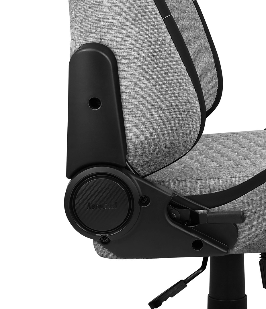 Aerocool CROWNASHGR  Ergonomic Gaming Chair  Adjustable Cushions  AeroWeave Technology  Grey
