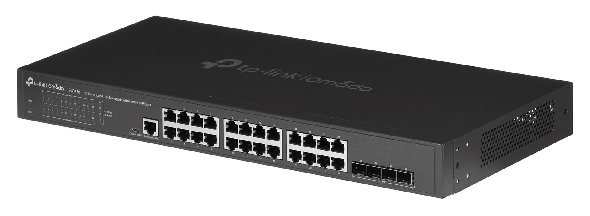 TP-Link JetStream 24-Port Gigabit L2 Managed Switch with 4 SFP Slots