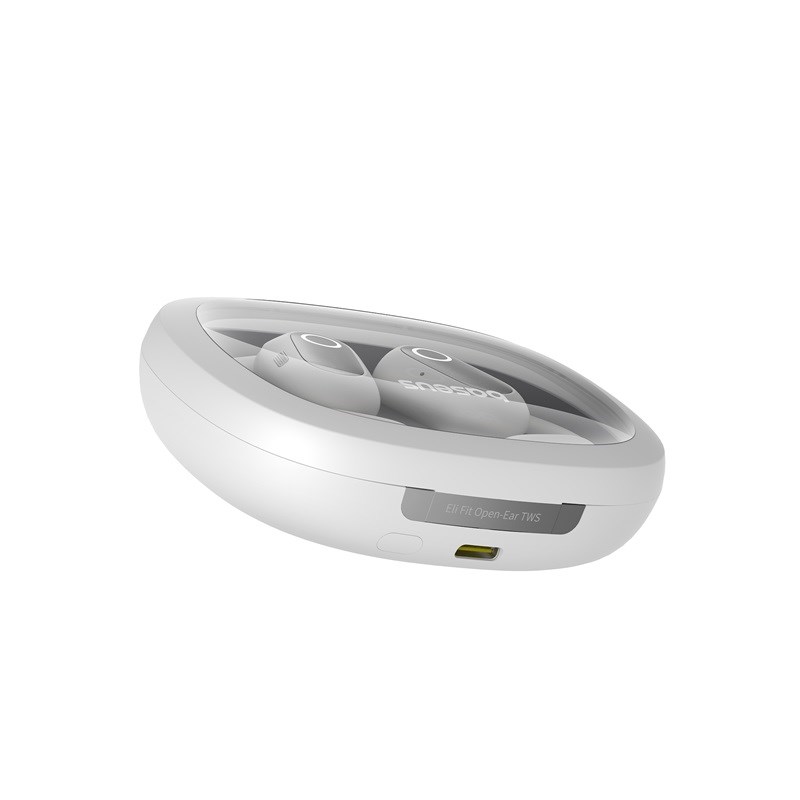 Baseus Eli Fit Open- Ear Headset Wireless Connectivity/Music USB Type-C Bluetooth White