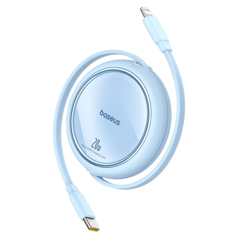 Baseus Free2Pull Expandable USB C to iP Ligtning fast charging cable 1 m 20 W Blue