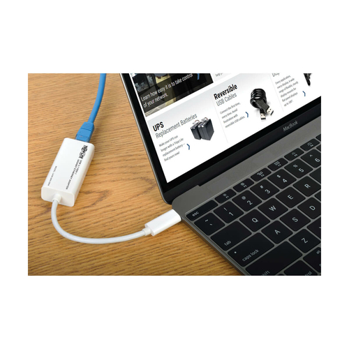 Tripp Lite U436-06N-GBW USB-C to Gigabit Network Adapter, Thunderbolt 3 Compatibility - White