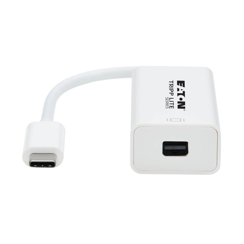 Tripp Lite U444-06N-MDP8W USB-C to Mini DisplayPort Active Adapter Cable with Equalizer (M/F), UHD 8K, HDR, DP 1.4, White, 6 in. (15.2 cm)