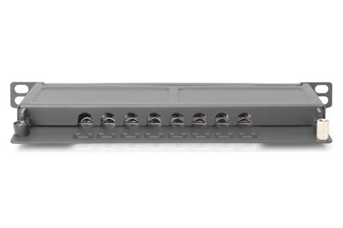 Digitus CAT 6A Slim Patch Panel, shielded, 8-port, 0.5 U, 10", black