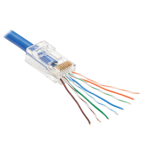 Tripp Lite N232-050-UTP Cat6 RJ45 Pass-Through UTP Modular Plug, 50 Pack