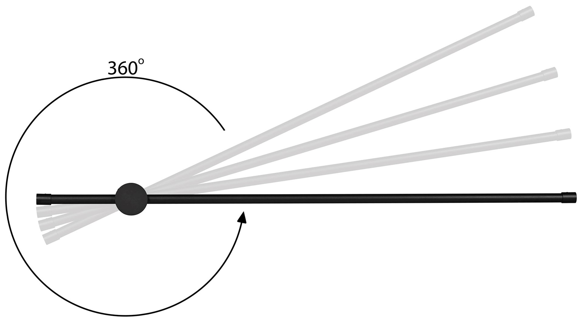 Activejet LED wall lamp AJE-HILTON Black NW
