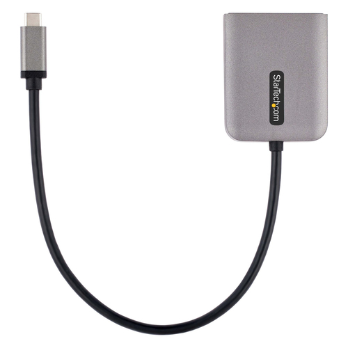 StarTech.com USB-C to Dual Displayport 1.4 Adapter, USB Type-C Multi-Monitor MST Hub, Dual 5K 60Hz DP Laptop Display Extender / Splitter, HDR, Extra-Long Built-In Cable - Windows Only