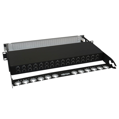 Tripp Lite N48LSM-32X32 Spine-Leaf MPO Panel with Key-Up to Key-Up MTP/MPO Adapter - 12F MTP/MPO-PC M/M, 8F OM4 Multimode, 32 x 32 Ports, 1U