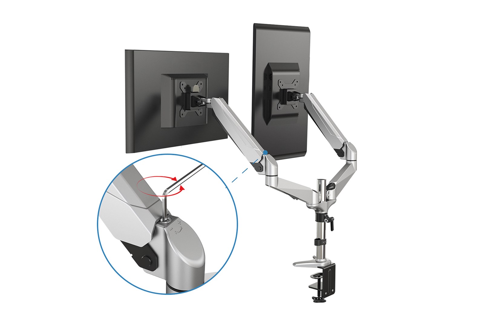 Digitus Dual monitor mount, 2x 32", 2x 8 kg