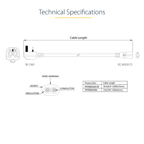 PXTNB2SUK1M - Cables & Adaptors by StarTech.com