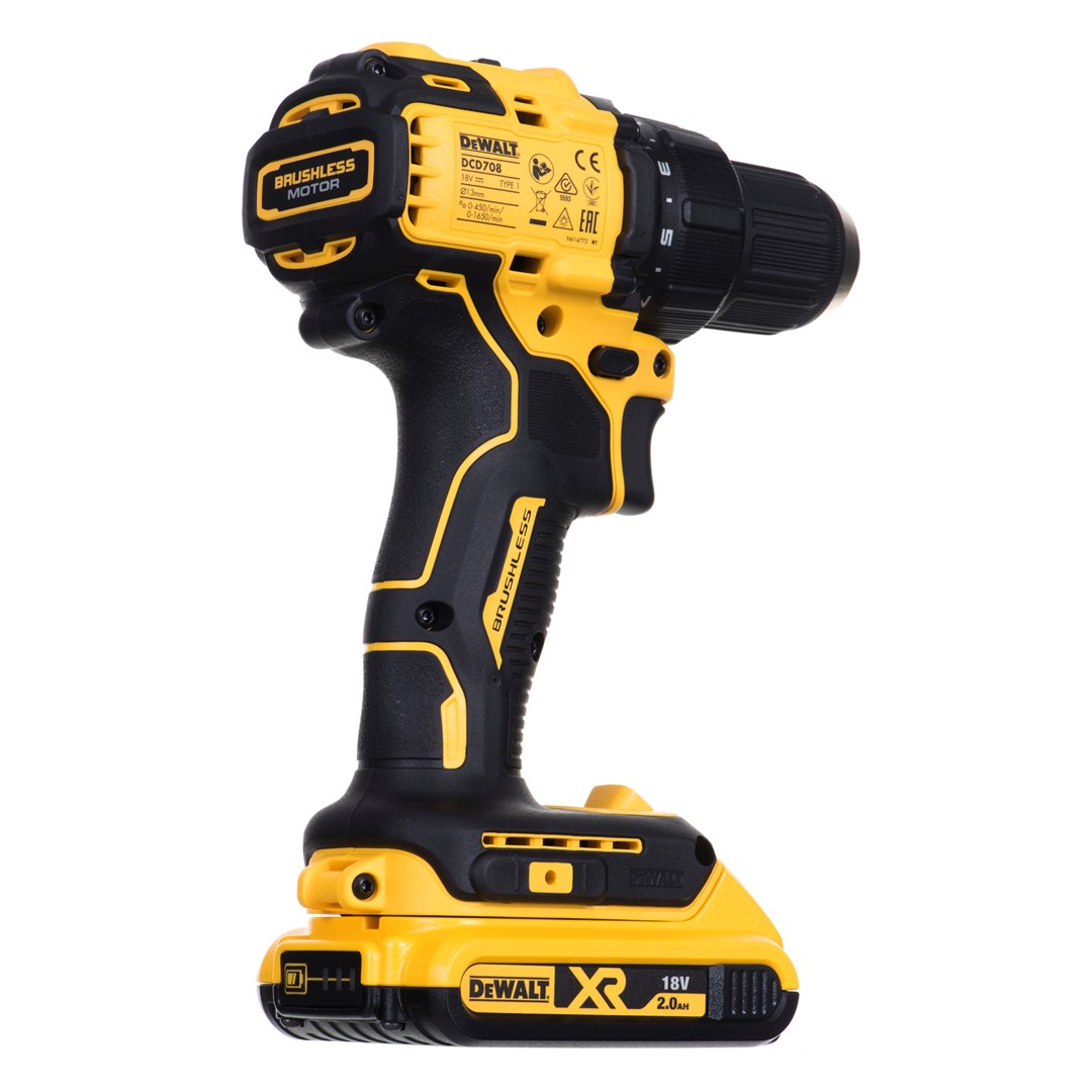 DeWALT DCD708D2T-QW power screwdriver/impact driver Black Yellow 1650 RPM