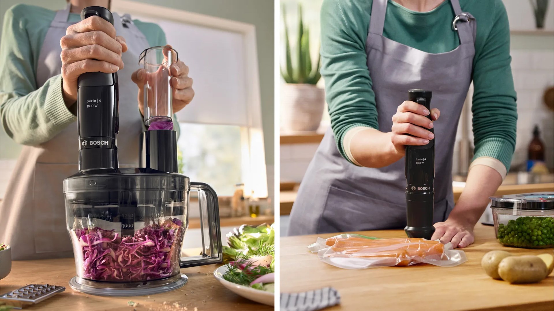 Bosch Serie 4 MSM4B621 blender 0.6 L Immersion blender 1000 W Anthracite, Transparent