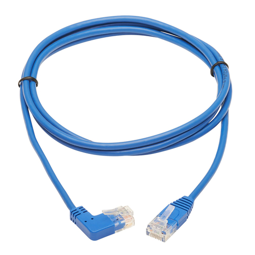 Tripp Lite N204-S07-BL-RA Right-Angle Cat6 Gigabit Molded Slim UTP Ethernet Cable (RJ45 Right-Angle M to RJ45 M), Blue, 7 ft. (2.13 m)