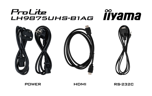 iiyama 98" 4K UHD Professional Digital Signage display featuring Android OS, iiSignage² and OPS PC slot